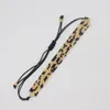 Chegada de fita Leopard miyuki bracelete luxuosa feminina de luxo Ajusta as mulheres aceitam o serviço personalizado