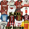 KAKA 90 91 Retro SOCCER JERSEYS home shirts Long sleeved 96 97 Gullit 02 03 04 Maldini Van Basten football RONALDO Inzaghi AC 06 07 09 10 SHEVCHENKO MILAN