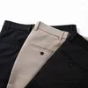 Erkek Suit 2023 Erkekler İş Rahat Pantolon İlkbahar ve Sonbahar Gevşek Takım Erkekler Düz Renkli Pileli Yıkama Giyim Pantolon S17