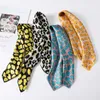 Women Small Satin Silk Scarf Square Print Wrap Foulard Femme Handkerchief Bandana Neck Hair Skinny Tie Scarves Shawls G220513