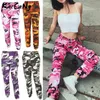 Capris Karsany Womens Pink Camouflage Pants Women Harem Orange Military Woman Cargo Pants Casual Women Pantalon Cargo Femme Jeans Rose