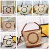 Designer Straw Bag PETIT BUCKET RAFFIA Designer Totes Circle Logo 6 Colors M81366 M59663 Summer Beach 34cm 26cm 19cm 6 Colors Large Shopping Bag