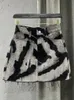 Jupes DEAT Fashion Jupe en jean pour femme Taille haute Tie-dye Imprimé Burr Au-dessus du genou Streetwear Jupes Printemps Trendy 17A2006H 230519