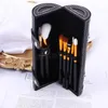 9 st PU PU Bucket Makeup Brush Set Black Tecken Eye Makeup Highlighter Face Brush