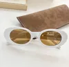 Gafas de sol ovaladas amarillas blancas Espíritu Mujer Gafas de moda de verano gafas de sol Diseñadores Gafas de sol Tonos Occhiali da sole UV400 Gafas