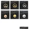 Pendant Necklaces Nextvance Travel Pine Tree Mountain Round Necklace Outdoor Adventure Nature Forest Chain Clavicle Charm Drop Deliv Dhecm