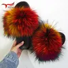 Slippers 2023 Summer Summer Fur Fur Slipper Idour Nonslip Platfor