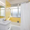 Tende da doccia Tenda da doccia impermeabile Colore puro Tenda da bagno bianca trasparente Tenda da bagno trasparente con gancio per la decorazione domestica 230518