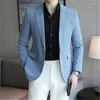 Men's Suits Men Suit Blue Blazer Single Breasted Long Sleeve Wedding Formal Prom Dresses Costume Slim Fit Jacket Male Clothes 5XL Big Size