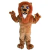 Natal Brown Lion Mascot fantasia de desenho animado traje de traje de halloween festas de carnaval ao ar livre Festival Freking For Men Women