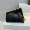 Bunte Designer-Handtaschen, Clutch-Tasche, Metallsaum, Leder, modisch, luxuriös, Damen, abnehmbare einzelne Umhängetaschen, Geldbörse, Kosmetiktasche