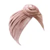 Bérets Élégant Swirl Bonnet Bohème Chapeau Style National Turban Violet