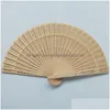 Party Favor Sandalwood Wooden Hand Fan Chinese Japanese Wood Scented Folding Fans Bridal Birthday Gift Drop Delivery Home Ga Dhy6R