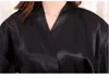 Женская одежда чернокожие китайские женские женские женские шелковые халаты для ванного платья кимоно Юката для бани с твердым цветом для сна S M L XL XXL NB032 230518