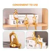 Fiori decorativi 3 pezzi Figurine astratte Ornamenti per la casa Statua dell'uomo pensante Decoro in oro Seduto Pensatore Desk Topper