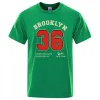 Brooklyn 36 New York Street Letter Tshirt Man Casual o-the-leac t-shirt tshirt tshirt cotton roould