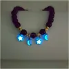 Beaded Fashion Moon Star Charm Bracelet Strands Glow In The Dark Luminous For Women Mens Drop Delivery Jewelry Bracelets Dhgarden Dh9Zy