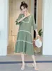 Cute Retro Princess Summer Casual Maternity Dresses Pregnant Women Preppy Style Pregnancy Clothes Cozy Pleated Loose Dress R230519