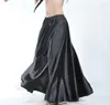 Scene Wear Satin Shining Belly Dance Kjol för kvinna Big Swing Gypsy Spanish Flamenco Dancesuit Costumes Performance Clothing