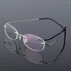 Sunglasses Frames Ultralight Women Glasses Frameless Memory Alloy Eyeglasses Oval Myopia Eyewear For Computer Flexible Optical Spectacles