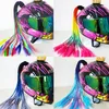 Motorcykelhjälmar Moto Hattar Cool Hjälm Braids Woman Wig For Motorbike Hair Punk Biker Decoration With Sucker Bow