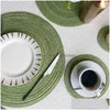 Mats Pads 36Cm Ramie Table Heat Insation Japanesestyle Environmentally Friendly Bowl Plate Pot Pad Drop Delivery Home Garden Kitch Dhsem