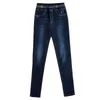 Kvinnors jeans kvinna jeans byxor elastiska midja jeans för kvinnor höst vinter hög midja snäva magra byxor pantalones vaqueros mujer 230519