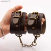 Juguetes para adultos Cuero de vaca Vintage Mano ajustable Parejas Coqueteo Restricciones Manos SM Bondage Juguetes sexuales Restricción Suministros para adultos Sex Shop L230519