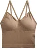 Kvinnors tankar Camis Kvinnor Bomull Underkläder Push Up Bra Sexig topp Kvinnor Suspender Tank Up Fashion Solid Color Lingerie Female Soft Brassreie P230519