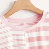Tops Plus Size Casual Tops Women 4XL 5XL 6XL 7XL Female Half Sleeve Round Neck Summer Loose Striped Tshirt Ladies Large Size Tee 8XL