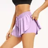 Moda para mulher Flowy Shorts atléticos Women Women Summer Gym Yoga Workout Running Biker Spandex Butterfly Saias de tênis