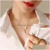 Pendentif Colliers Peal Collier Or Coeur Lien Chaîne Haut Sens Conception Bijoux De Mode Pour Fille Femmes Homme Partie Quotidien Drop Delivery Dhjq9