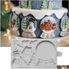 Выпечка моды моды рождественский снежный гльб Sile Mod Fondant Decorting и плесень шоколадной инструмент для сахарного суха