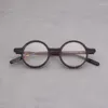 Solglasögon ramar retro acetat glasögon vintage transparent runda ögonglasögon män kvinnor optik recept optiska glasögon oculos