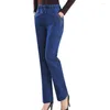 Dames jeans lente en herfst geborduurde vrouwelijke harem hoge elastische taille xxxxxxxl vrouwen lange broek