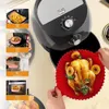 Baking Moulds Air Fryer Silicone Tray Reusable Basket Mat NonStick Round Microwave Pads Oven Liner Drop 230518