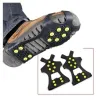 Ice Snow Grips Cleat Over Shoes 10 Steel Studs Ice Cleats Boot Rubber Spikes Antislip Snow Ski Gripper Ice Climbing Footwear