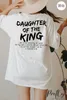 Homens camisetas Dauthter do Kingback printOversized Camiseta Christian Baseado Tee Solto Inspirando Mulheres Casual Algodão Estético Top 230519