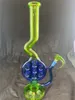 Glass Hookah 16inch 14mm Blue and Green Swiss Factory Direct Price Concessions är välkomna att konsultera