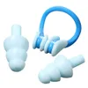 Nose clip Waterproof summer swimming earplugs+nose clip kit for surfing diving and water sports P230519