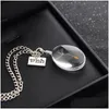 Pendant Necklaces Dandelion Crystal Necklace Make A Wish Flower Jewelry Bruun 1293 Drop Delivery Pendants Dhq0F