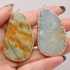 Pendant Necklaces Natural Stone Gem Blue Amazonite Drop Crafts For Jewelry Making DIY Necklace Earring Accessories Gift Party Decor35x55mm