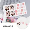 Autocollants pour ongles coloré orteil couverture complète Art décalcomanies pour femmes beauté décorer pieds luxe enveloppes manucure