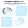 Decoratieve bloemen 2 stks banners oceaan thema bubble banner decoraties slingers voor feestfestival