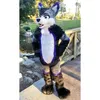 Halloween kleurrijke Husky Fox Dog Mascot Costuums Unisex Cartoon Character Outfit Pak volwassenen Maat Verjaardagsfeestje Outdoor Festival Jurk