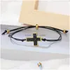 Bracelets De Charme Simple Croix Bracelet Réglable Tresse Chanceux Chaîne Corde Pour Femmes Hommes Enfants Bijoux Faits À La Main Drop Deliver Dhgarden Dhmvf