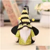 Other Festive Party Supplies Honeybee Festival Gnome Plush Toys With Lighted Mr And Mrs Spring Gnomes Ornaments World Bee Day Deco Dh7Sk