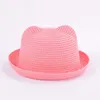 Casquettes Chapeaux Mode Belles Filles Garçons Chapeaux De Paille Coiffe D'été Enfants Seau Chapeau De Soleil Mignon Oreille Solide Floppy Beach Cap Pour Enfants 230517