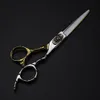 Hair Scissors Professional Japão Japão 440c Aço 6 polegadas Cabeça de touros Cabelo Caixa de tesoura Corte de cabelo Rainning barbeiro cortada tesoura de cabeleireiro 230519