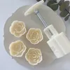 Taart Tools 4 StuksSet 30g50g Rose Vorm Mooncake Mold Valentijnsdag Handdruk Maan Schimmel DIY Decoratie Bakken Keuken 230518